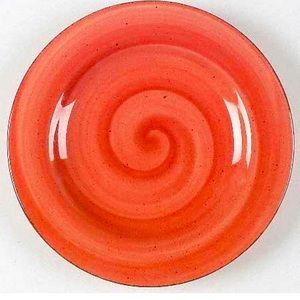 1piece Hausenware twist dinner plate . Cranberry red